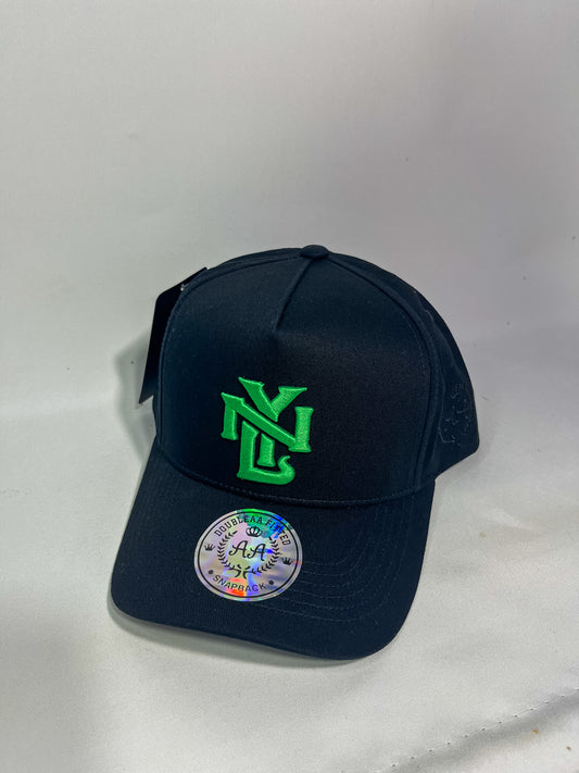 GORRA DOUBLE AA NY BLACK & GREEN